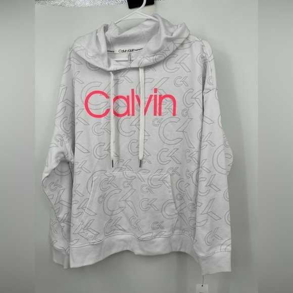 Calvin Klein Women’s Performance Logo French Terry Hoodie Plus Size 1X $69.50 - Picture 1 of 4